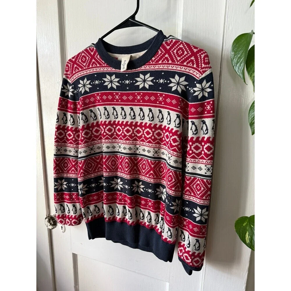 LOGG men’s size small Christmas penguin sweater